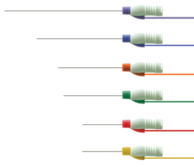 Jednorázové jehlové elektrody pro aplikaci botulotoxinu Technomed: 25 x 0,30 mm, červená, kabel 75 cm, 10 ks 