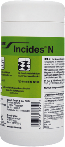 INCIDES N dezinfekční ubrousky - 90 ks: v doze