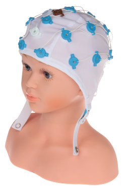EEG čepice FlexiCAP kojenecká 19 elektrod: IC3 (43 – 47 cm, modrá)
