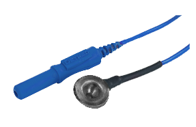 Kalíšková elektroda 9mm Ag/AgCl (chloridovaná): modrá, 1,5 m