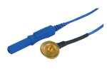 Kalíšková elektroda 9mm Au (zlacená): modrá, kabel 1,5 m